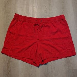 Women's Red Casual Shorts